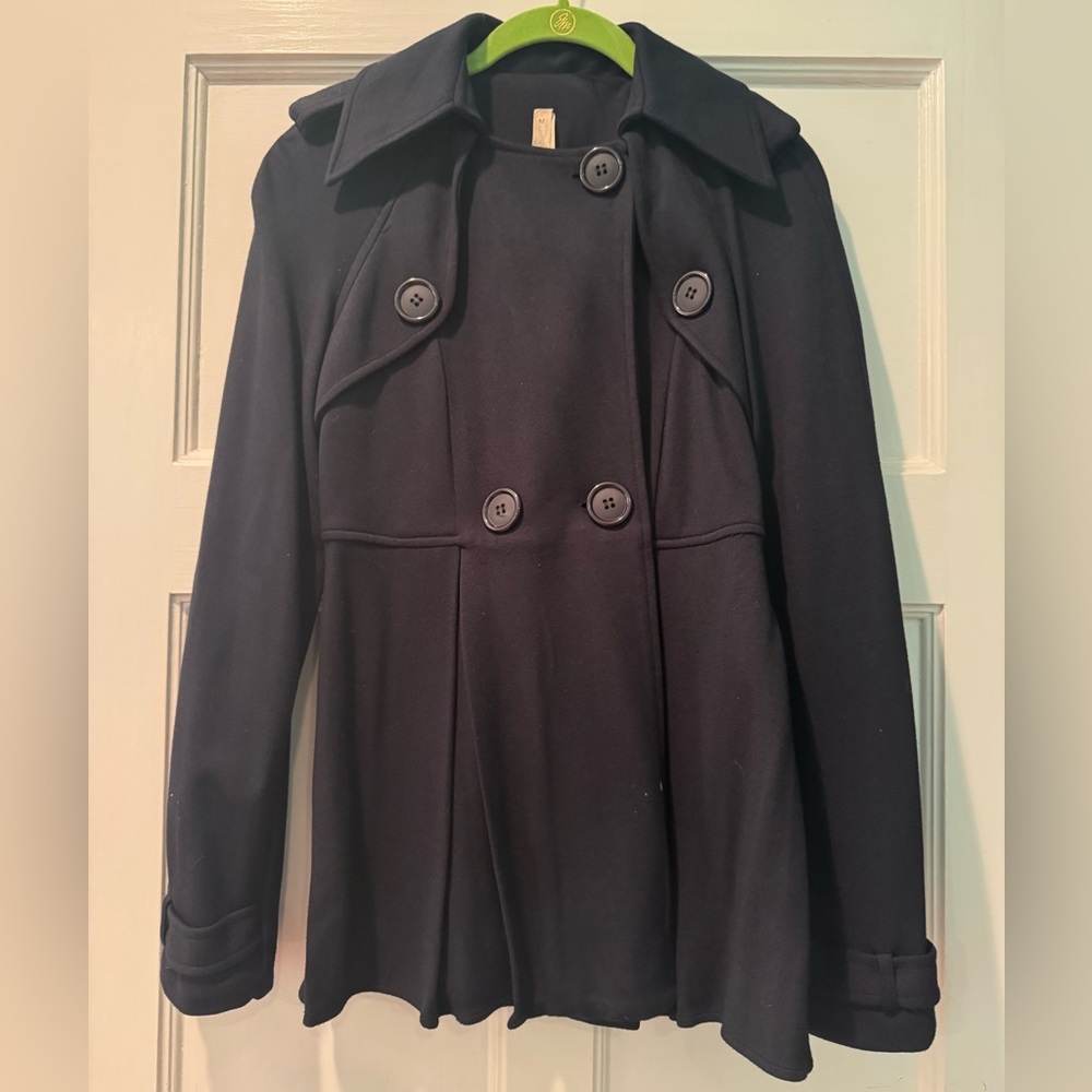 Bailey 44 Double-Breasted Black Peacoat
